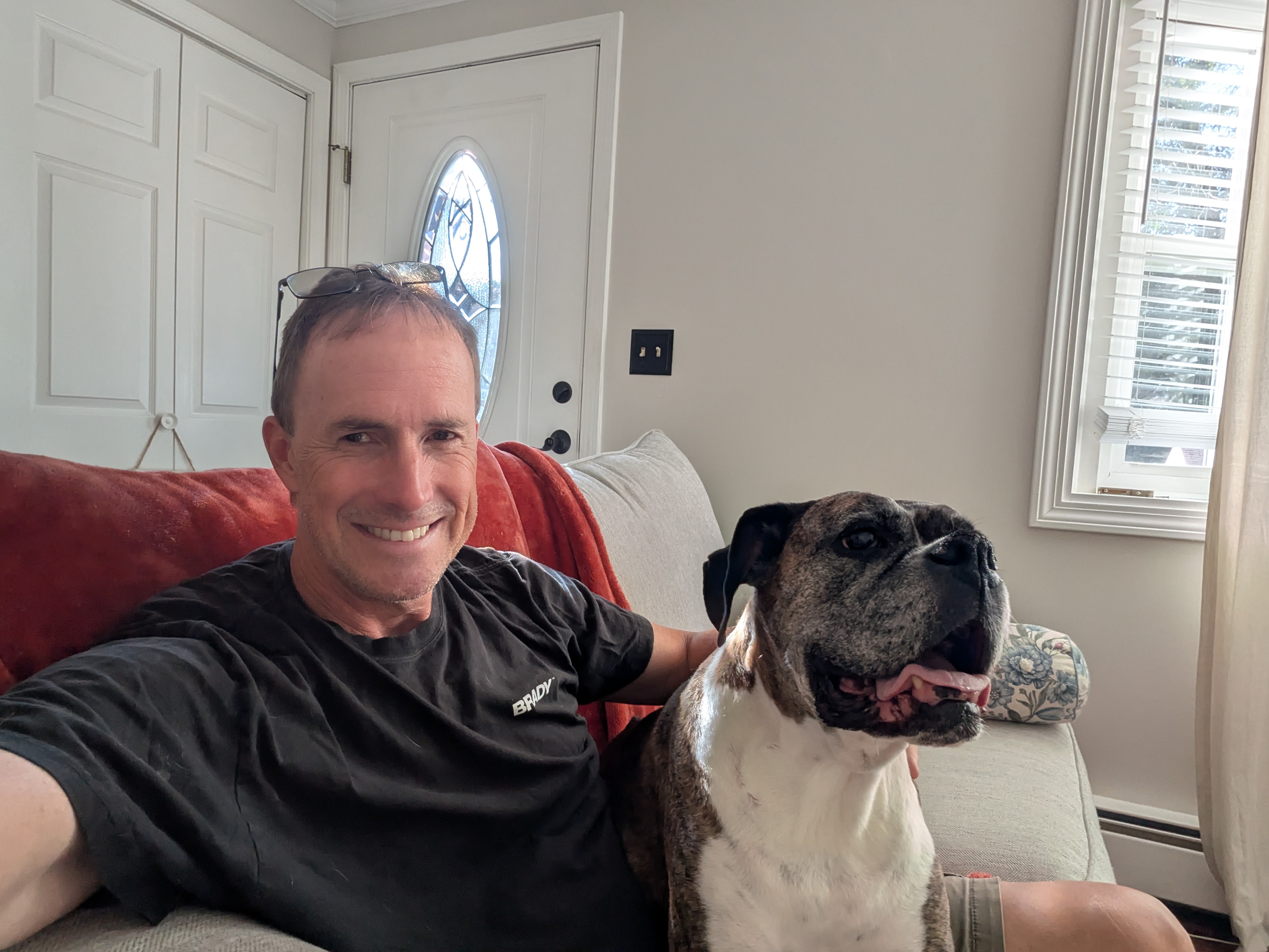 Paul with happy pups